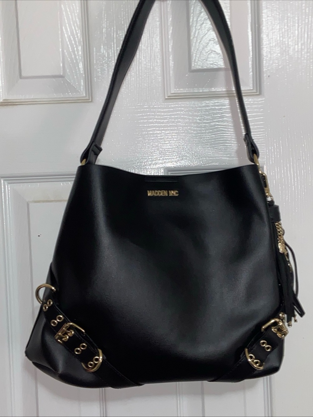 Madden Inc. Black Tote Bag with Gold Hardware